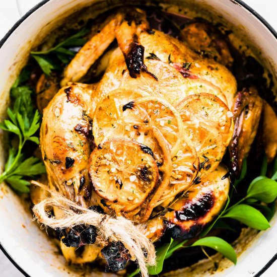 Orange Honey Garlic Roasted Chicken