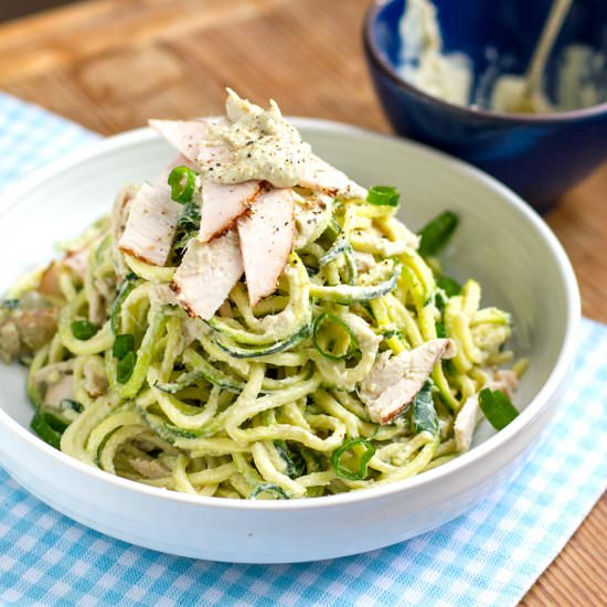 Creamy Artichoke Zucchini ‘Pasta’