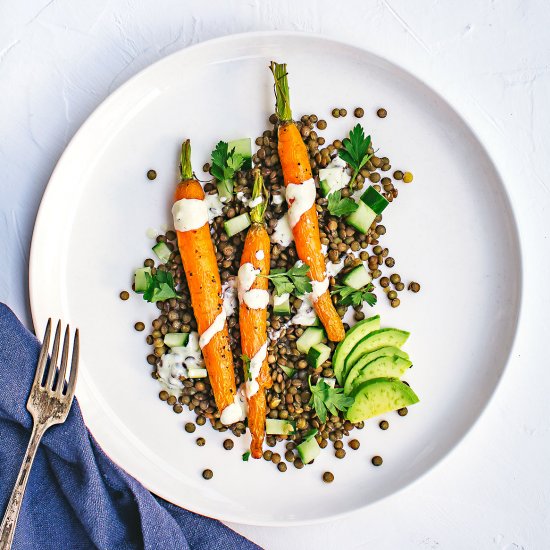 Roasted Carrot & Lentil Salad