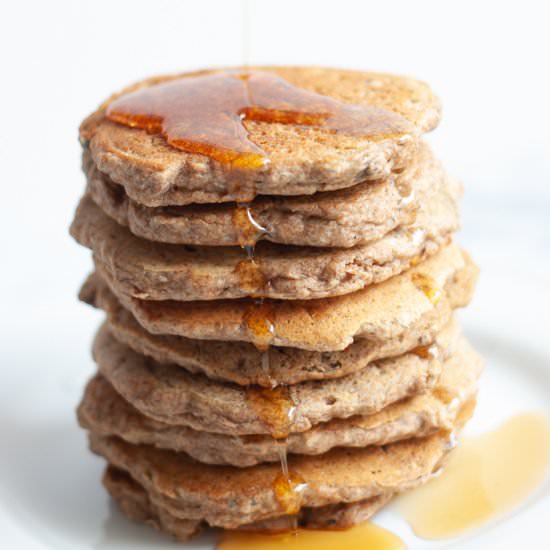 Vegan Banana Chia Pancakes