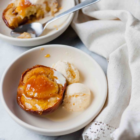 Cake Stuffed Peaches