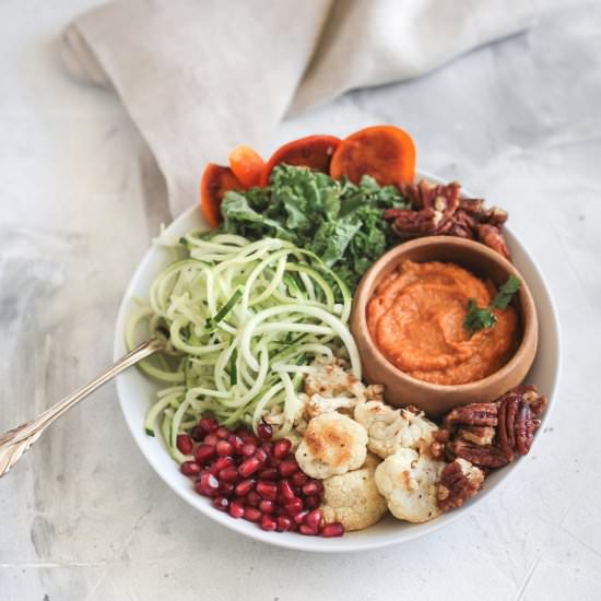 Autumn Zucchini Spiral Bowl