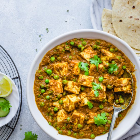 Matar Paneer Curry