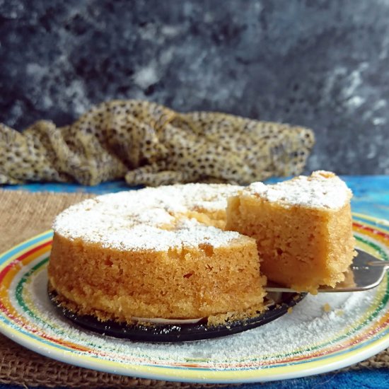 Eggless Orange Biscuit Cake