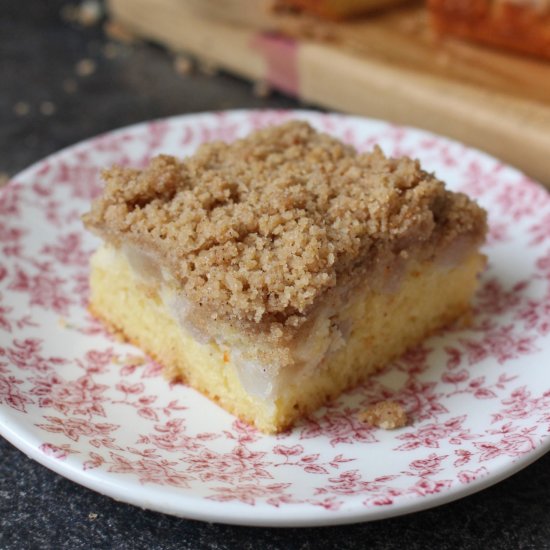 Pear Crumble Coffee Cake