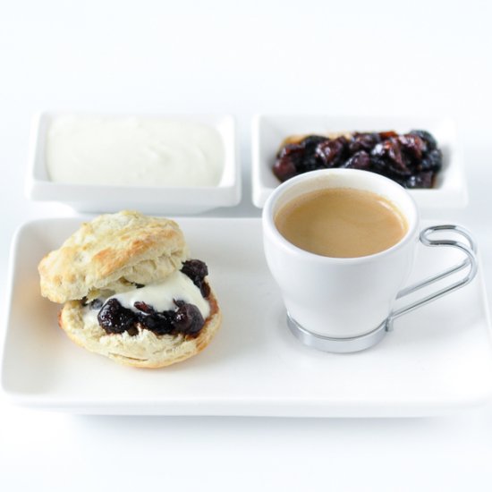 scones with cranberry compote