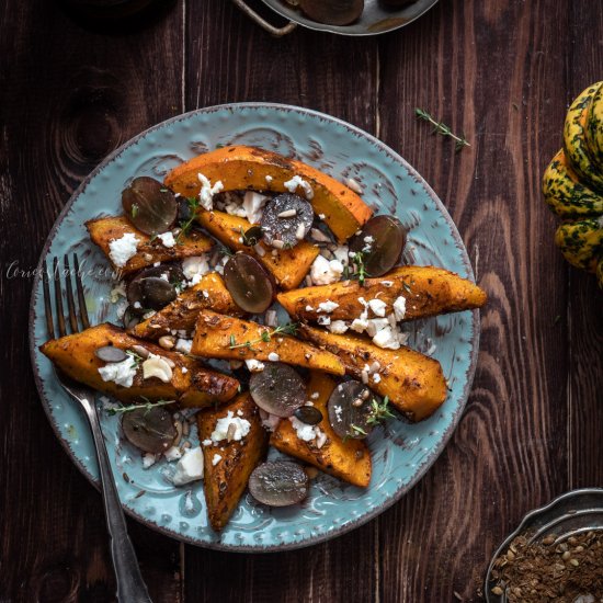 Roasted Pumpkin & Marinated Grapes