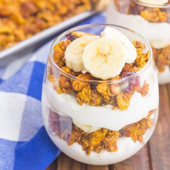 Pumpkin Banana Yogurt Parfait