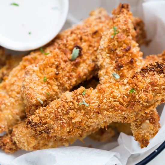 Crispy Oven Baked Chicken Tenders