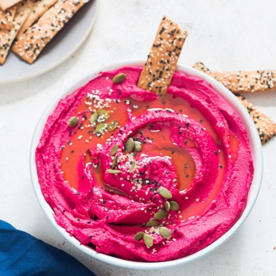 Creamy Roasted Beet Hummus