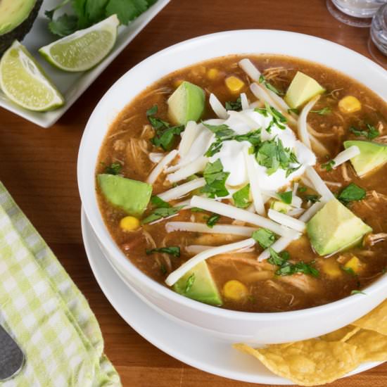 Slow-Simmered Chicken Tortilla Soup