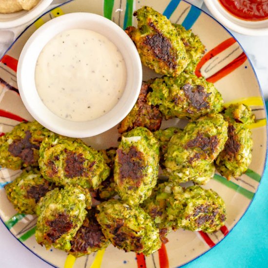 Easy baked broccoli tots