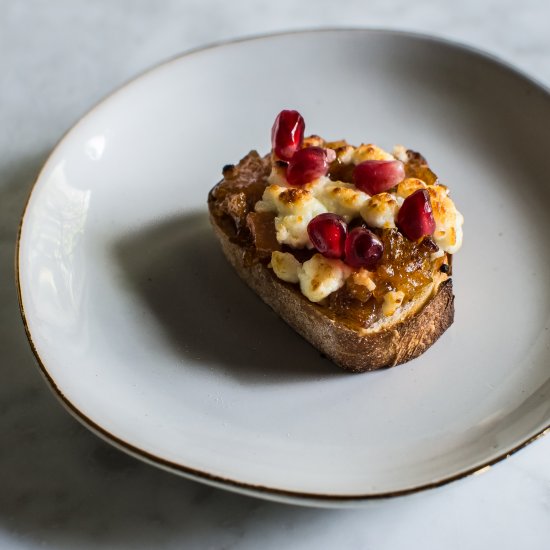 Persimmon Jam Goat Cheese Crostini