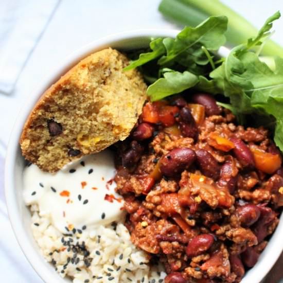 Vegan Sunflower and Bean Chilli