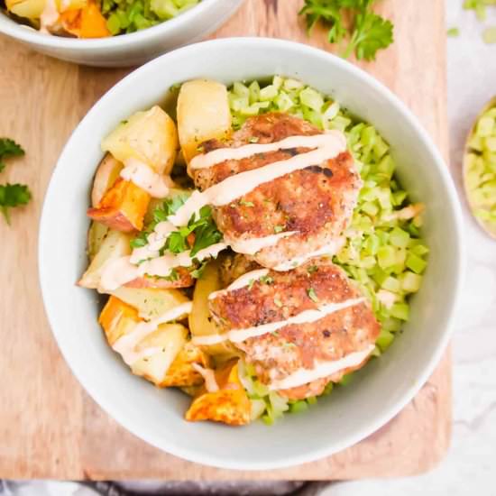 Turkey, Potato, Broccoli Rice Bowls