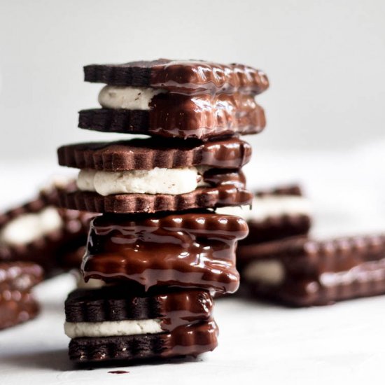 Chocolate Halva Sandwich Cookies