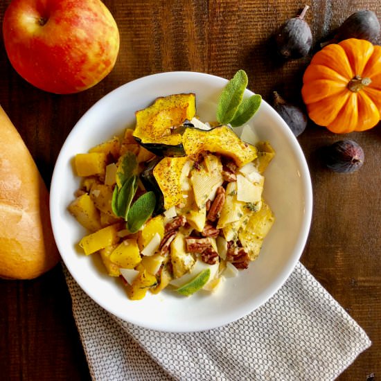 Acorn Squash Pasta in Pumpkin Sauce