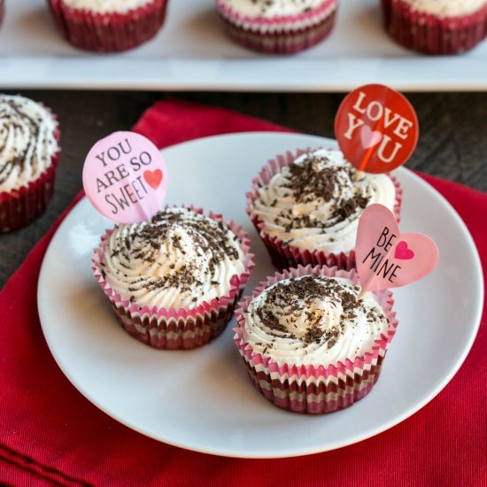 Red Velvet Cheesecake Cupcakes