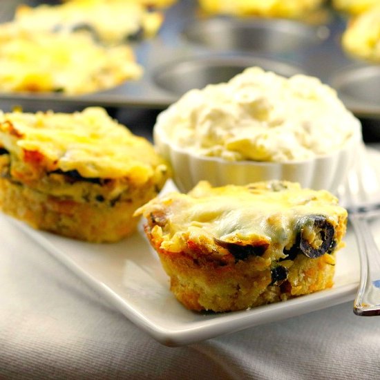 Greek Lasagna & Garlic Toast Cups