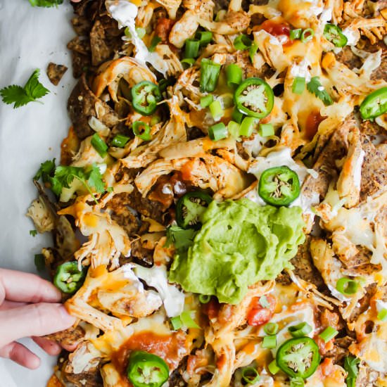 Loaded Baked Chicken Nachos!