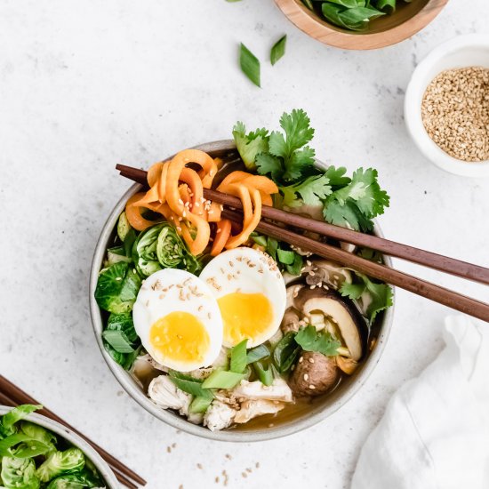 Paleo Miso Ramen Noodle Bowls