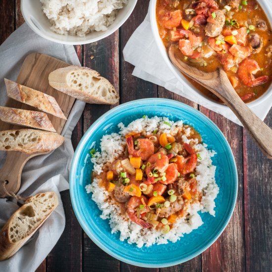 Delicious Shrimp and Sausage Gumbo