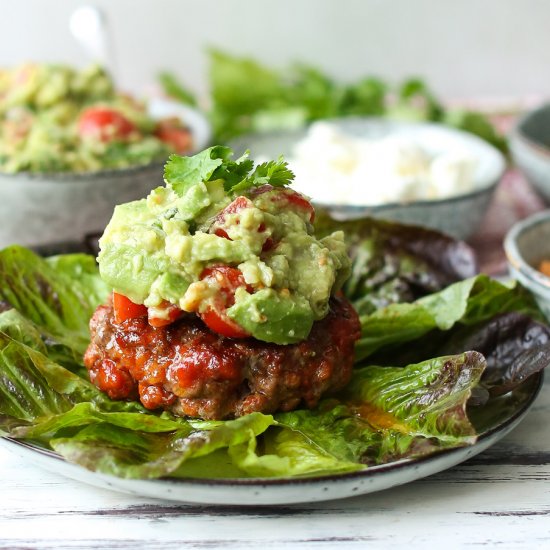 Chorizo Guacamole Bunless Burgers