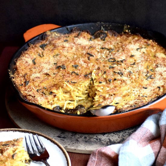 Butternut Squash Spaghetti Pie