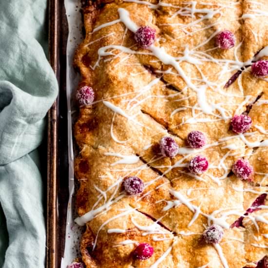 Cranberry Apple Slab Pie