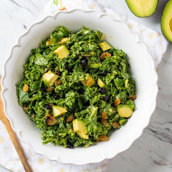 avocado massaged kale salad