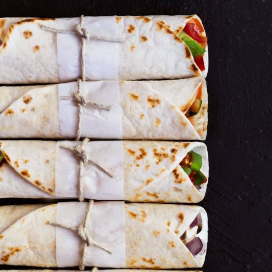 Psyllium flatbread wraps