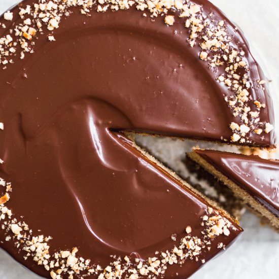 Peanut Butter Cake with Ganache