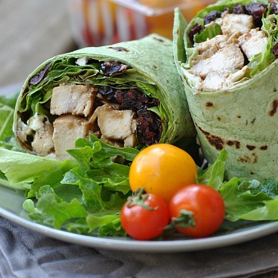 Balsamic Chicken Goat Cheese Wraps