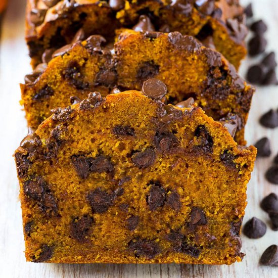 Pumpkin Chocolate Chip Bread