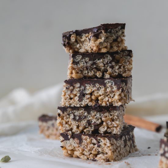 Chai Cashew Rice Crispy Treats