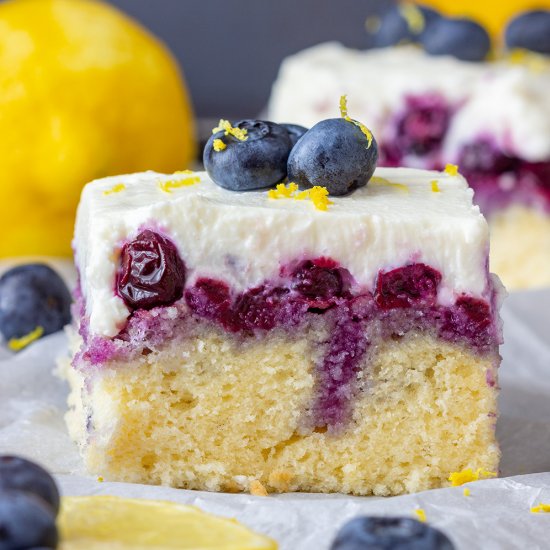 lemon blueberry poke cake