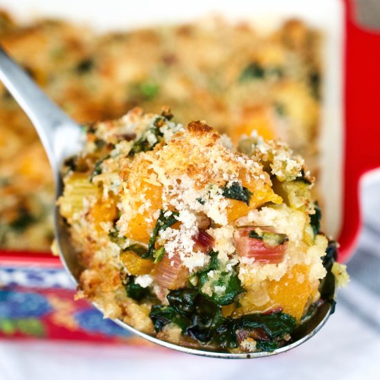 Butternut Squash & Chard Gratin