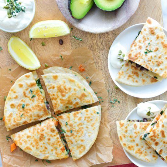 Sweet Potato Black Bean Quesadillas