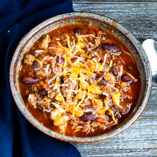 Easy Beef and Bean Chili