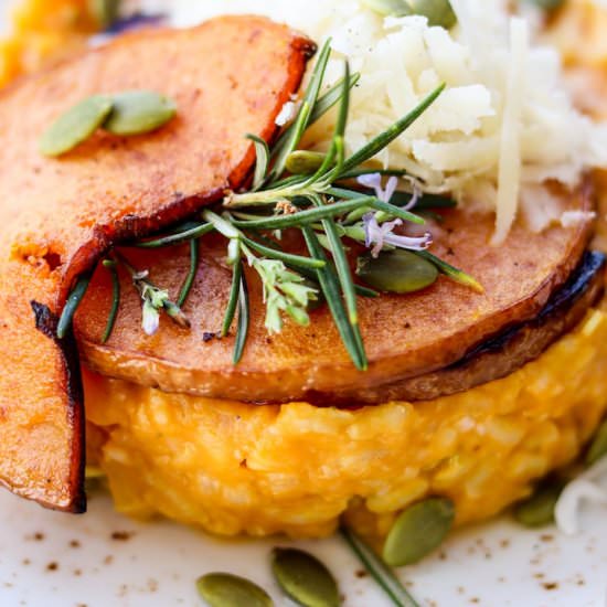 Creamy pumpkin risotto