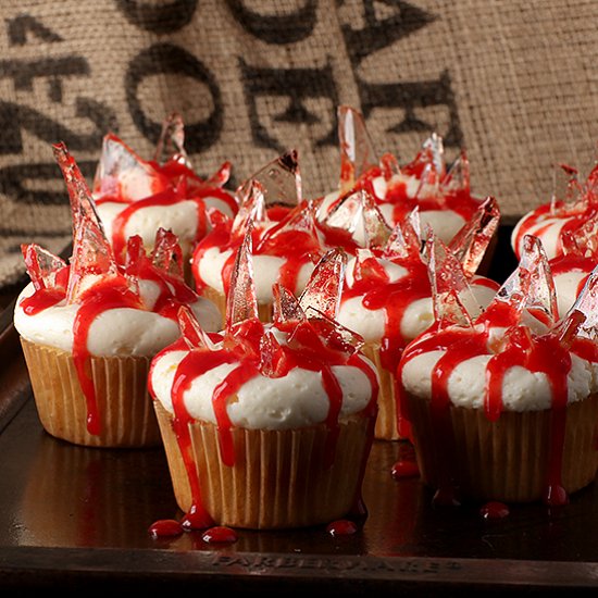 Bleeding Broken Glass Cupcakes