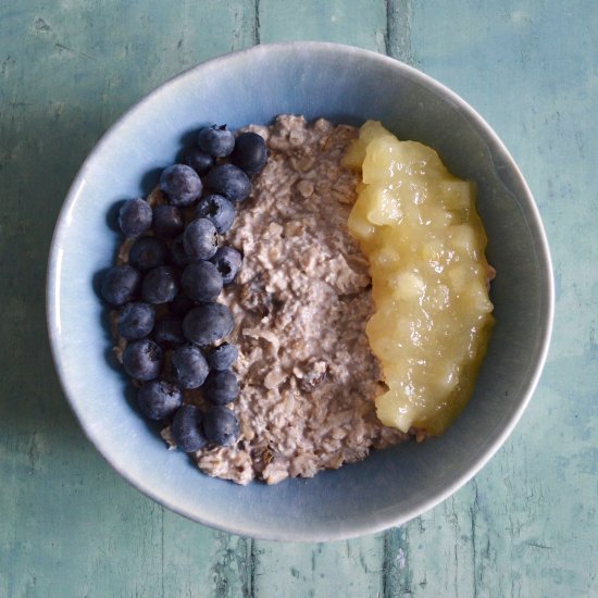 Apple and Blueberry Bircher