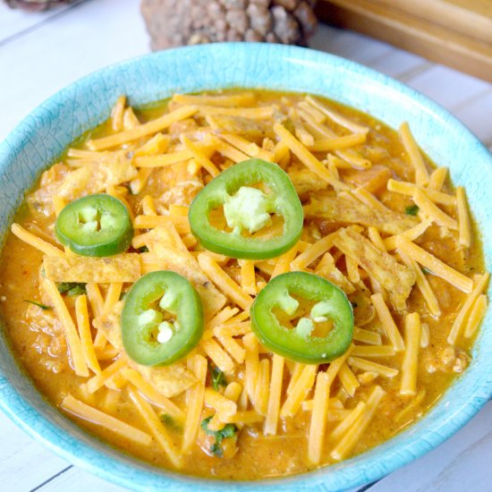 CREAMY PUMPKIN CHICKEN CHILI