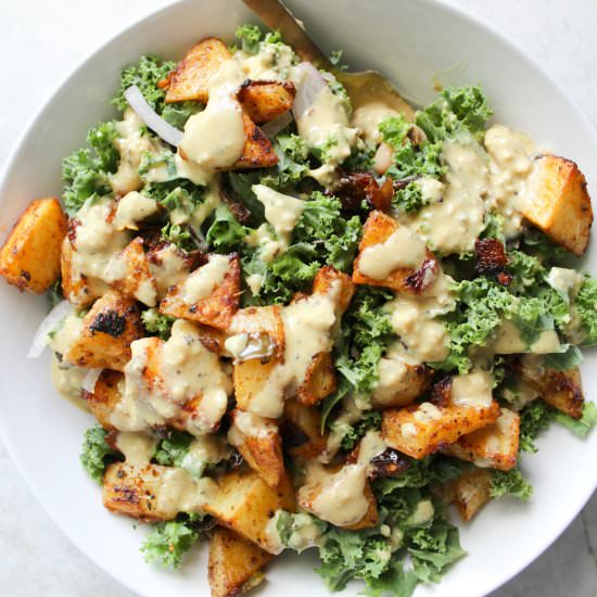 Spicy Potato Kale Bowls