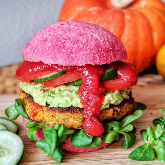 The best Pumpkin Veggie Burger