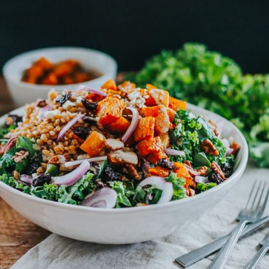 Squash Kale Salad