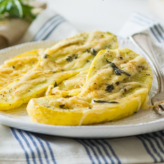 Roasted Zucchini with Cheese