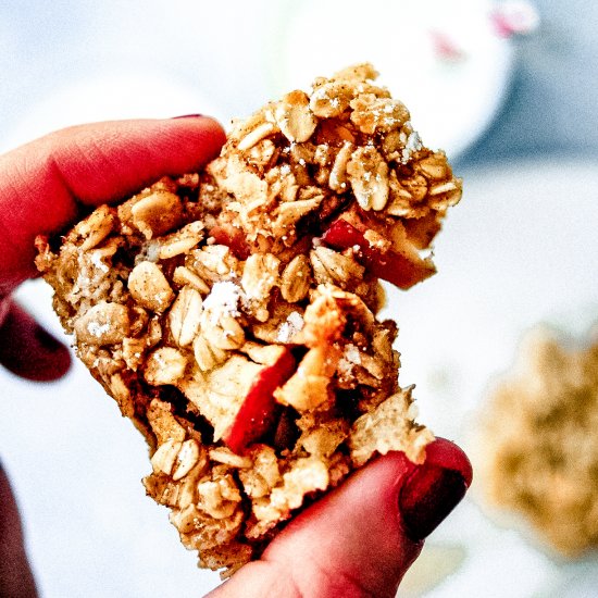 Healthy Baked Apple Oatmeal Bars