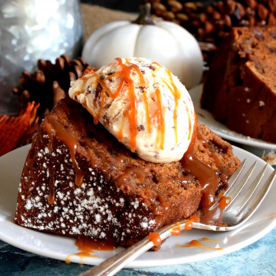 Pumpkin Spice Walnut Chocolate Cake