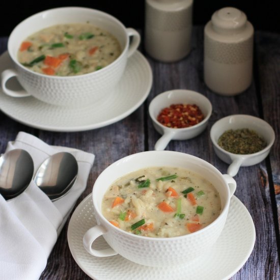 Creamy Chicken Orzo Soup